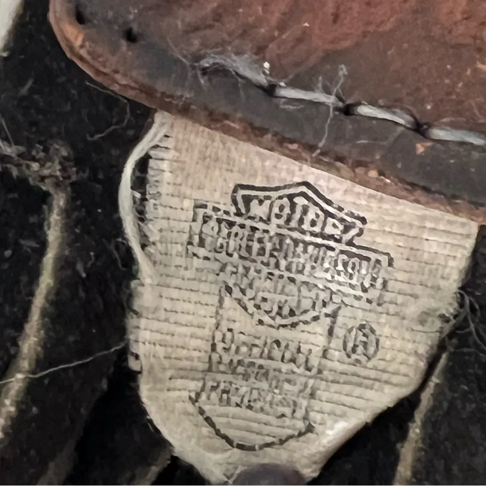 Harley-Davidson Vintage Leather Fringe Leather Tassel Keychain Bikercore Moto